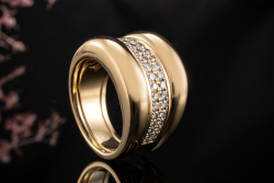 Chopard Ring La Strada mit 2 Reihen Top Diamanten Brillanten in Gold 750