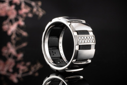 Chaumet Ring Class One Schwarze Einlage und Diamanten in 750er Weißgold