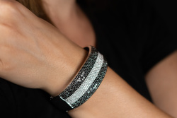 Haute Couture Armreif Diamanten Black and White Armband in Weißgold 750