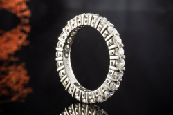 Memoire Ring mit Diamanten Brillanten Zeitloser Klassiker in Weißgold 56