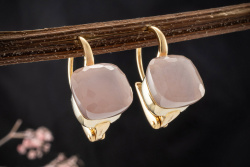 Pomellato Ohrringe Ohrstecker Nudo Classic Rosenquarz Roségold UVP 4.850