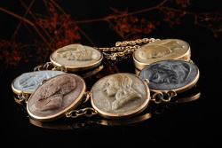 Antikes Armband Davinci Lava Gemmen Kameen in Gold Rotgold 375