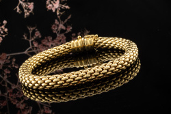 Fope Armband Rund und flexibel in 750er Gelbgold 18 Karat 20 cm x 7 mm