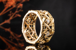 Dior Ring My Dior Large mit Diamanten Brillanten in 750er Gelbgold Gr 54