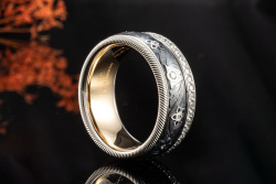 Wellendorff Ring Heidelbeere Drehring Blüten mit Diamanten Weißgold 750