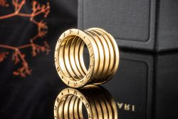 BVLGARI B.zero1 4-Band Ring beweglich in Gelbgold 750 Neuwertig Gr55 OVP