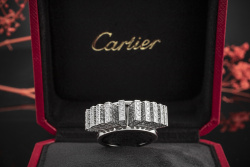 Cartier Kinetic Fan Band Ring mit Brillanten beweglich Weißgold 750 OVP