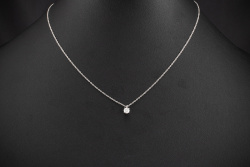 Tiffany Solitaire Collier Kette mit Diamant Anhänger 1,63 Ct. Platin 950