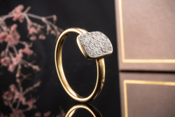 Pomellato Ring Sabbia mit weißen Diamanten Brillanten in 750er Rosegold