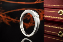 Cartier Solitär Ring Verlobungsring 1 Diamant 0,21 Ct. in 750er Weißgold