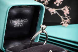 Tiffany & Co Solitär Ring Setting mit Diamant Brillant 0,50 Ct in Platin