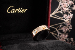 Cartier Love Ring mit 3 Diamanten 750er Rosegold Großes Modell Full Set