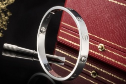 Cartier Love Armreif Armband Bracelet Neues Modell in Weißgold 750 Gr 17