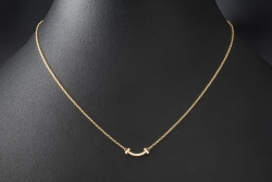 Tiffany & Co. T Smile Kette in 750er Gelbgold Collier mit Diamanten OVP