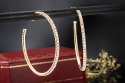 Creolen Ohrringe Etincelle de Cartier Diamanten Großes Modell Roségold