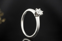 Tiffany & Co Solitär Ring Setting mit Diamant 0,47 Ct in Platin Full Set