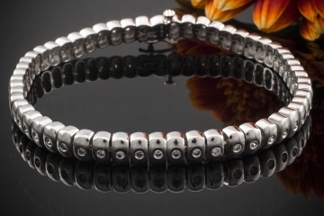 BRILLANTARMBAND Armband mit Brillanten 1 CT in 585er Weißgold Gold