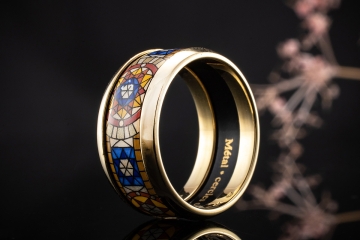 Michaela Frey Wien Ring Künsterische Gestaltung in 750er Gelbgold Gr. 59