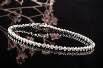 Tennisarmband mit Diamanten 1,2 Carat Goldschmiedearbeit in Weißgold 585