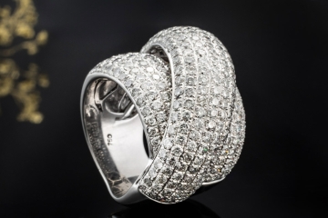 Juwelier Uttermann Ring Crossover 325 Diamanten in 750er Weißgold Arbeit