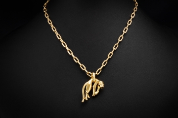 Panthère de Cartier Collier Spartacus Kette Anhänger 750er Gold Full Set