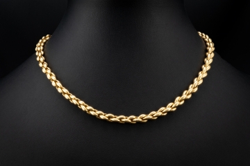 Cartier Collier Vintage Halskette Massiver Klassiker in 750er Gelbgold