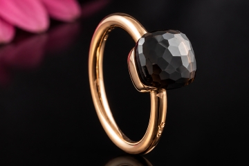 Pomellato Nudo Ring Classic Brauner Rauchquarz in Rosegold 750 Größe 66