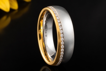 Christian Bauer Memoire Bandring mit Diamanten Platin 950 & Gelbgold 750