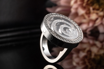 Chopard Ring Happy Spirit XL Modell mit Brillanten in 750er Weißgold OVP