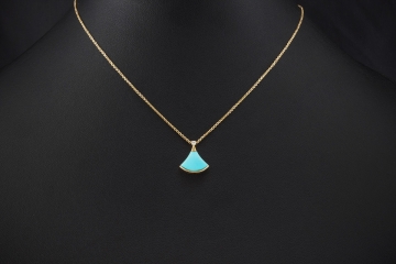 BVLGARI Divas Dream Halskette Collier mit Türkis und Diamant Rotgold OVP