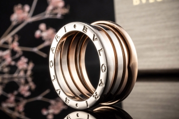 BVLGARI Ring B.zero1 4-Band Rosegold Weißgold Gelbgold 750 Gr 58 FullSet