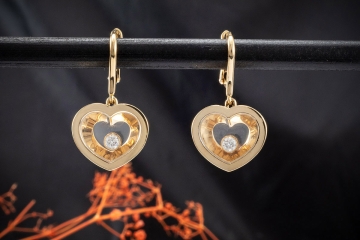 Chopard Happy Diamonds Hearts Ohrstecker Herz Ohrringe Diamanten in Gold