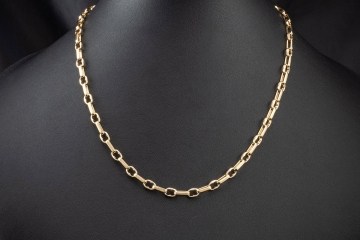 Cartier Collier Kette Vintage Gliederkette 50,5 cm in 750er Gelbgold 18k