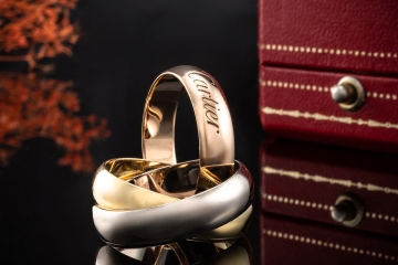 Trinity de Cartier Ring Großes Modell XL LM Gold Tricolor 750 Gr. 53 OVP