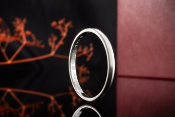 Cartier 1895 Trauring Ring in 950er Platin mit 2,0 mm Breite Größe 60