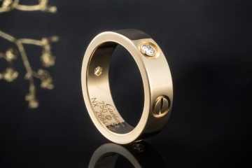 Cartier Love Ring mit 3 Diamanten in 750er Gelbgold Großes Modell Gr. 54