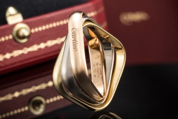 Trinity de Cartier Ring in Kissenform Klassisches Modell Gr. 54 Gold 750