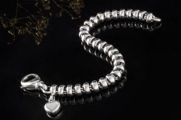 Chopard Armband Les Chaînes Herz Gliederarmband 16,5cm in 750er Weißgold