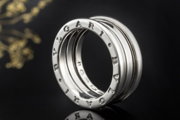 BVLGARI B.zero1 Ring 3-Band Modell beweglich in 750er Weißgold Größe 51