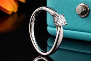 Tiffany & Co. Harmony Solitär Ring Diamant 0,34 Ct 950er Platin Full Set