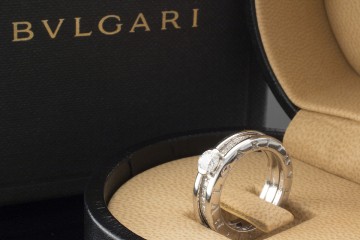 Bulgari Zero Ring mit Diamanten Brillanten in 750er Weißgold Größe 49