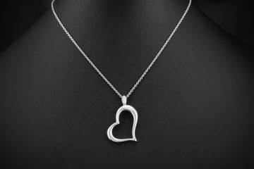 Piaget Herz Collier Kette mit Anhänger und Brillanten in 750er Weißgold
