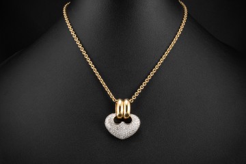 Chimento Anhänger Herz mit 4 Carat Diamanten Brillanten in Gelbgold 750