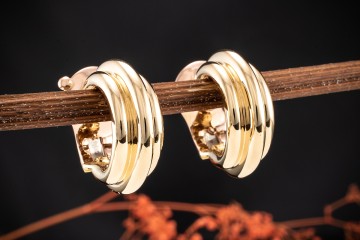 Van Cleef & Arpels Runde Creolen Ohrclips Ohrringe Vintage in 750er Gold
