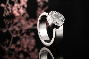 Chopard Happy Diamonds Ring Herz mit Diamanten Brillanten 750er Weißgold