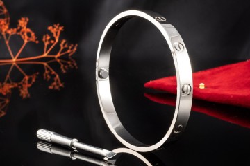 Cartier Love Armreif Armband Neues Modell in Weißgold 750 Gr 20 Full Set