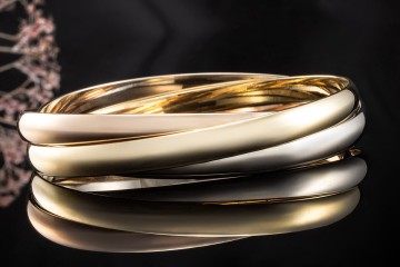 Cartier Armreif Trinity Breites Modell in Gelbgold Rotgold Weißgold 750