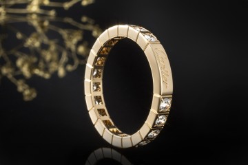 Cartier Lanières Ring Memoire mit Diamanten Brillanten in 750er Gelbgold