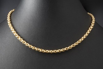 Cartier Collier Vintage Halskette anschmiegsam in 750er Gelbgold 42,5 cm