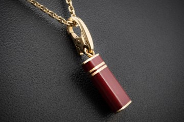 Cartier Charm Rarität Feuerzeug Anhänger mit Karabiner in 750er Gelbgold